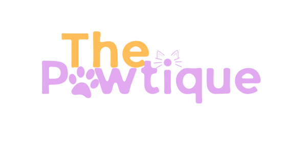 Logo of 'The Pawtique' with a paw print design on a white background