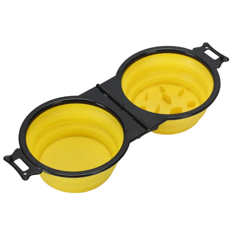 Foldable dual bowl for Dogs & Cats