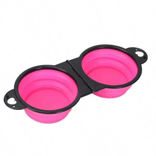 Foldable dual bowl for Dogs & Cats