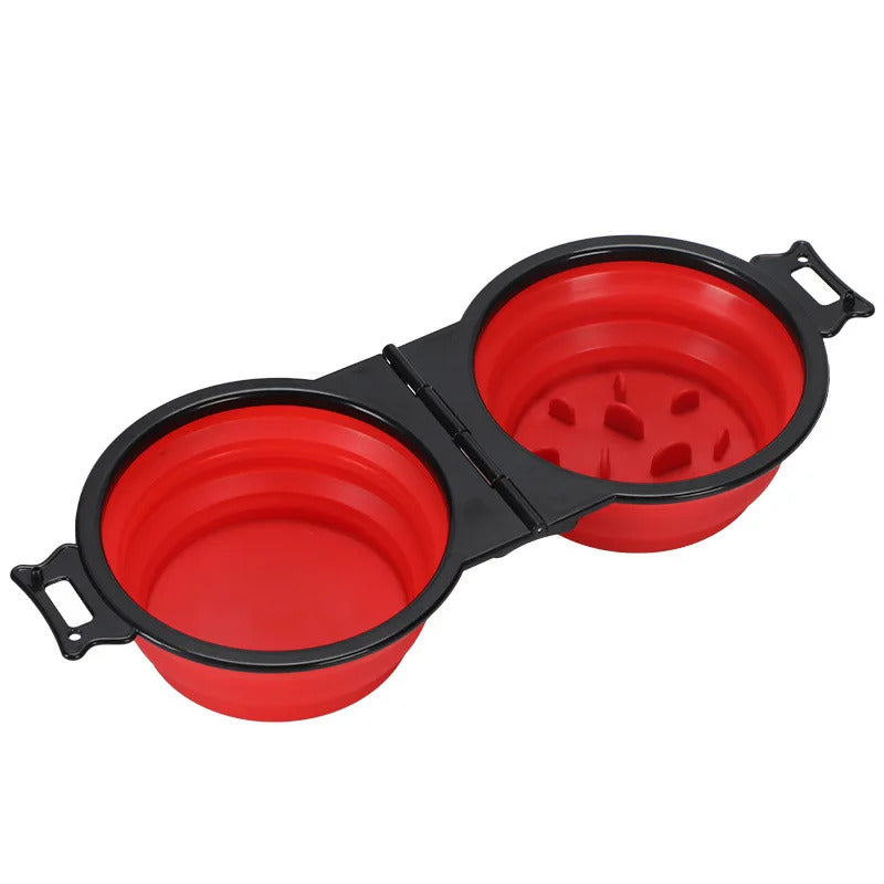 Foldable dual bowl for Dogs & Cats