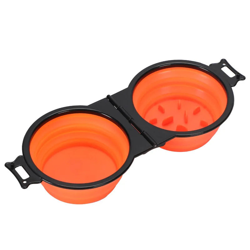 Foldable dual bowl for Dogs & Cats