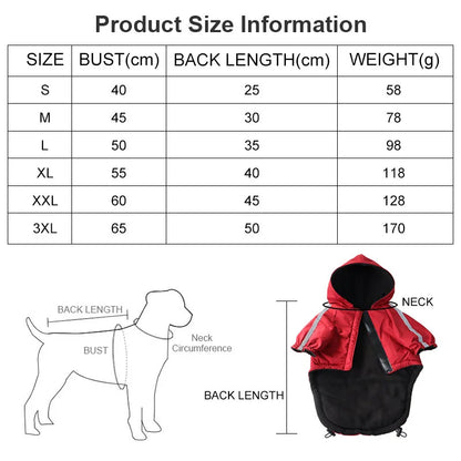 Hooded jacket for small dogs