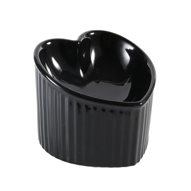 Ceramic Heart Bowl for Cats