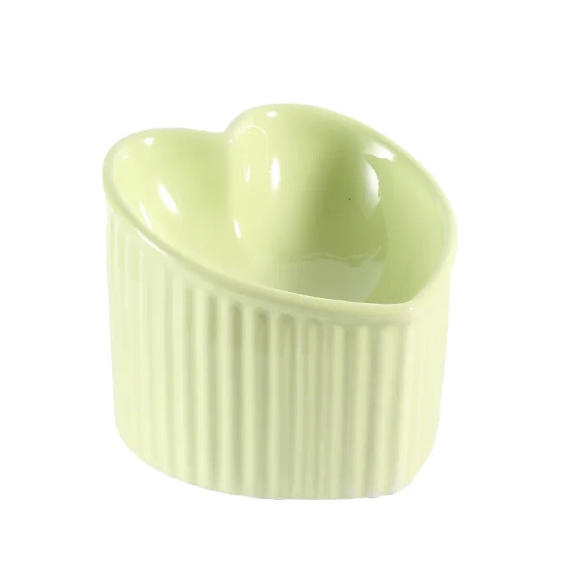 Ceramic Heart Bowl for Cats