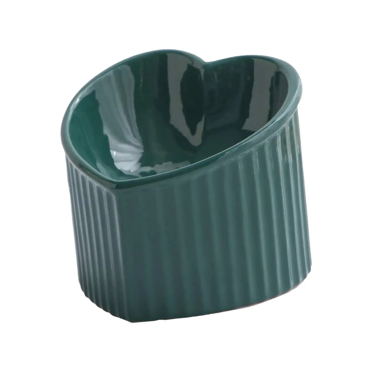 Ceramic Heart Bowl for Cats